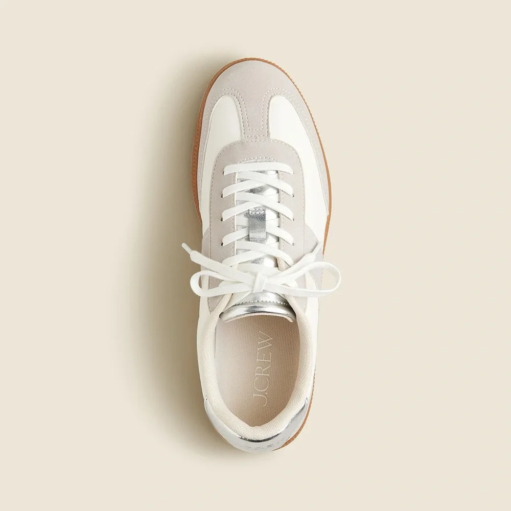 J.Crew field sneakers in metallic BT984